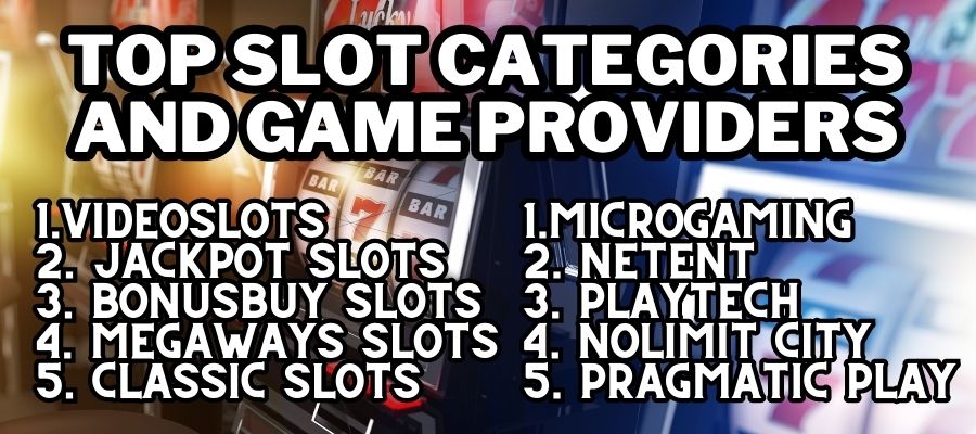 Top slot categories and game provider brands in Singapore